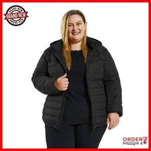Plus Size Packable Down Coat with Detachable Hood Winter Warm